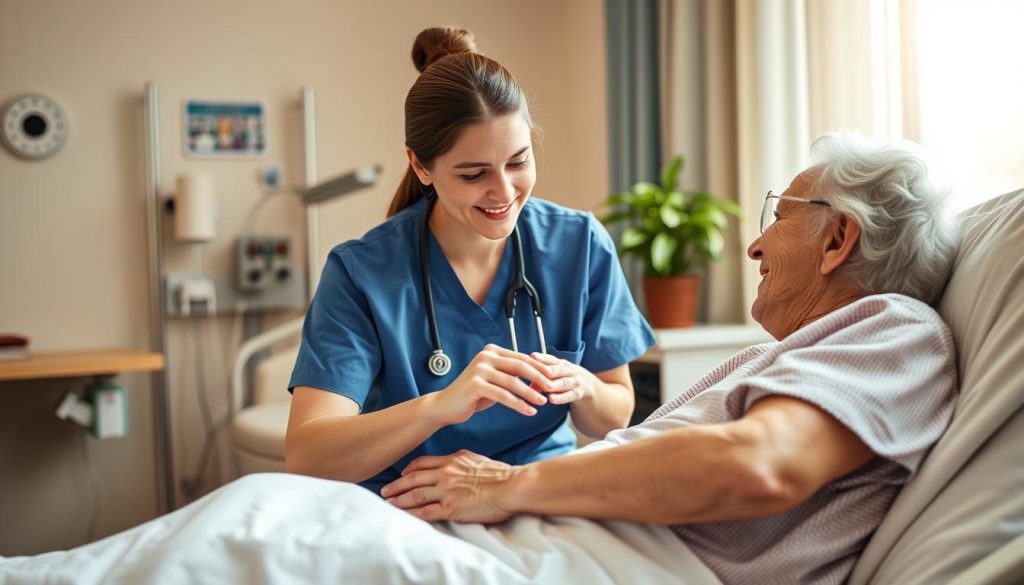 CNA Assisting Patient with Daily Activities