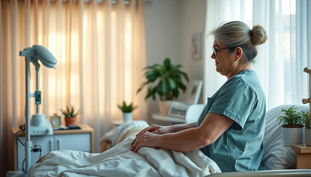 CNA working in hospice care