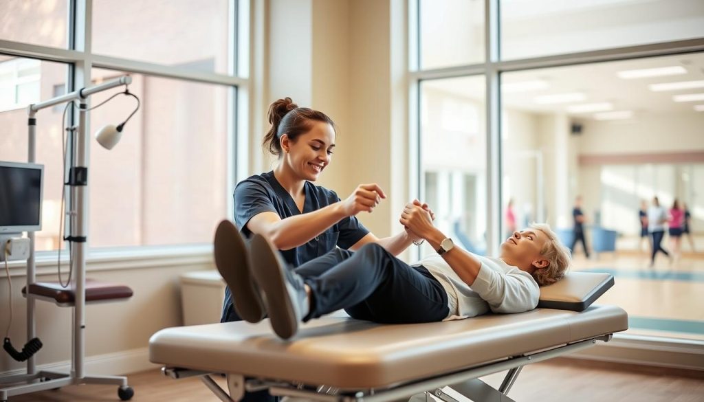 CNA working in rehabilitation center
