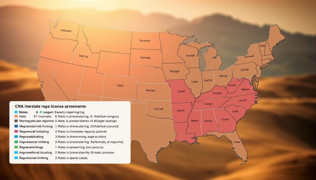 Interstate CNA License Reciprocity Map
